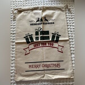 Christmas Drawstring Santa Gift Sack 26x19